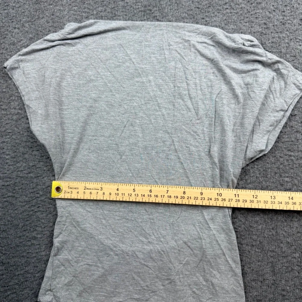 SHEIN‎ Open Back Top Women's S Gray Dolman Sleeve Cowl Back sw220302718786